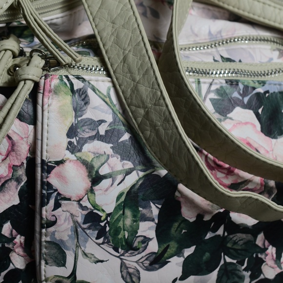 Pink and Green Handbag - Pink and Green Bag - Floral Shoulder Bag - WOW! - Picture 5 of 6